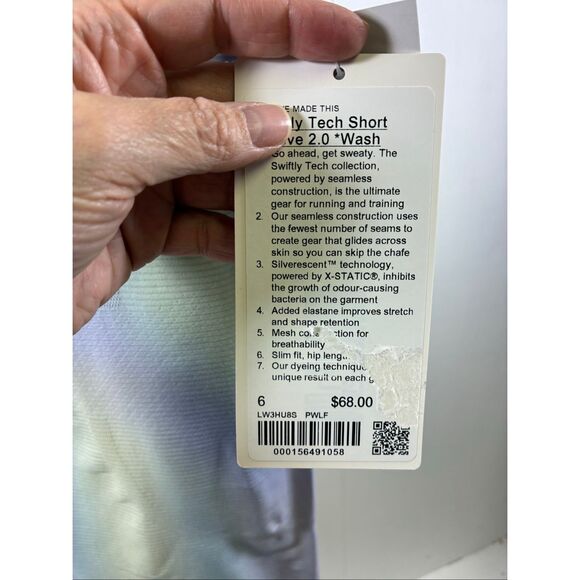 Lululemon NWT Swiftly Tech Short Sleeve 2.0 Wash Size 6 - Picture 8 of 8